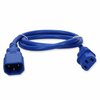 Add-On Addon 8Ft C14 To C13 14Awg 100-250V Blue Power Extension Cable ADD-C132C1414AWG8FTBE